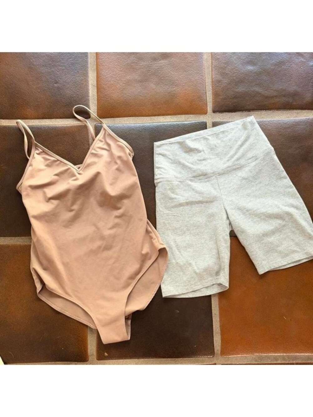 Reformation SoftStretch Bodysuit - Taupe / Nude - Size M Reformation Organic Str